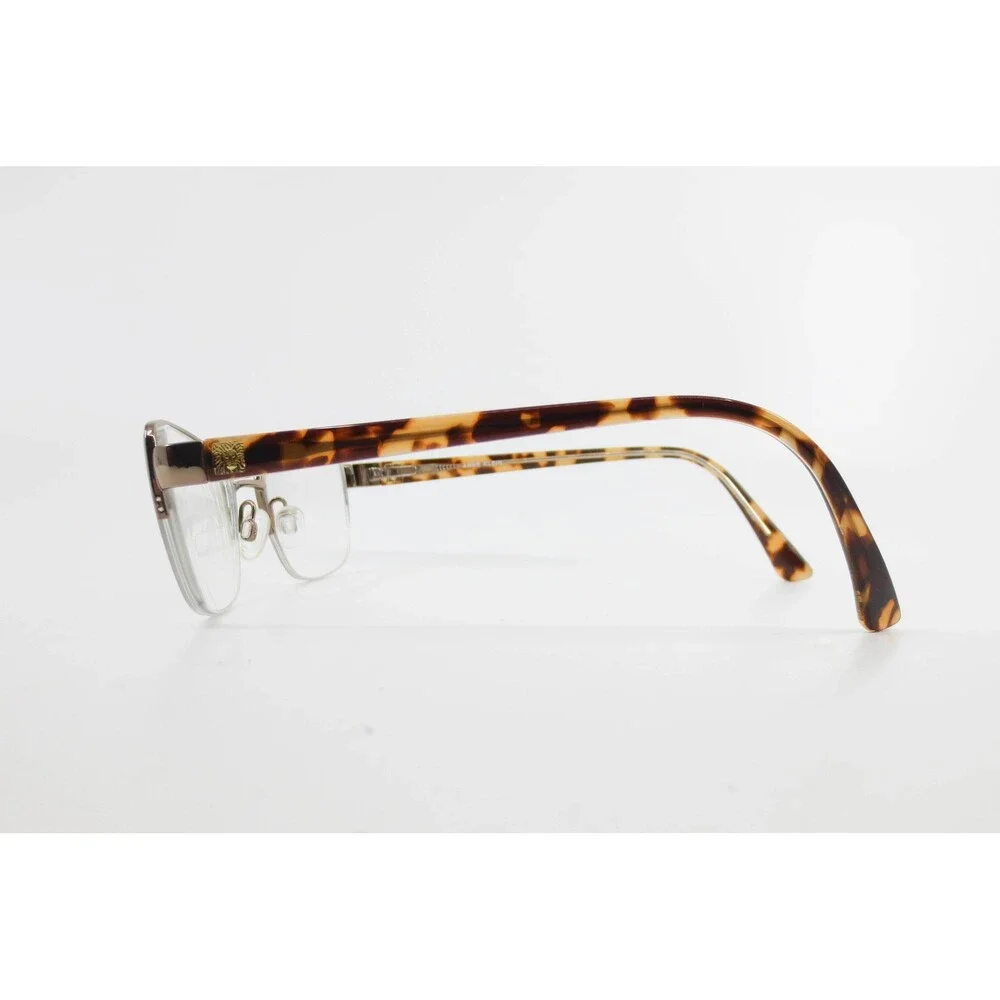 Anne Klein AK5050 Eyeglasses Gold Tortoise Semi Rimless Frames 52-17-135